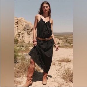 SOLD NWT Spell Love In The Afternoon Lace Maxi Dress In Midnight Rose ( Black )